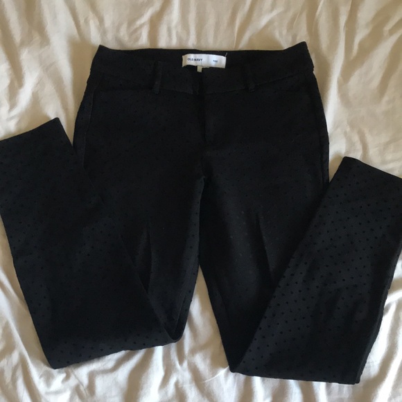 Old Navy Pixie Pants Black Velvet Polka Dots - Picture 4 of 8